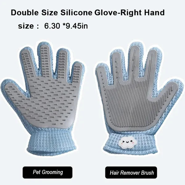 Pet Grooming Glove – Gentle Hair Remover for Dogs & Cats