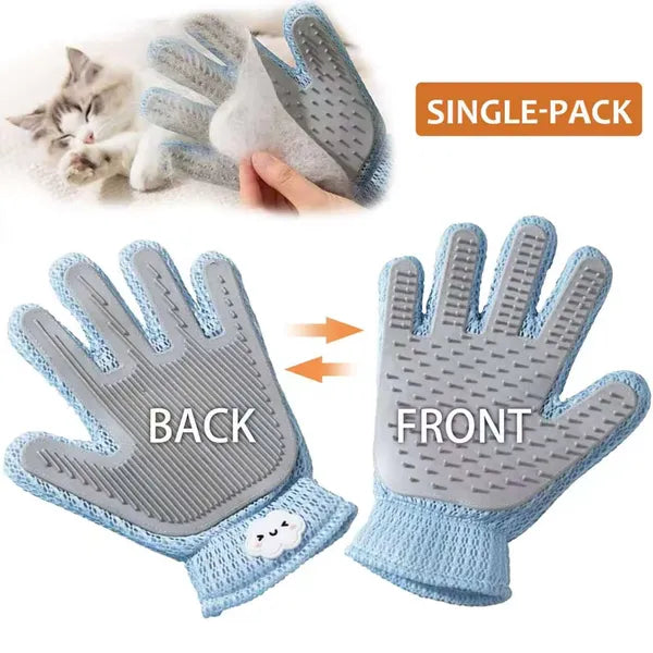 Pet Grooming Glove – Gentle Hair Remover for Dogs & Cats